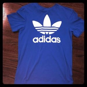 Adidas blue trefoil t-shirt